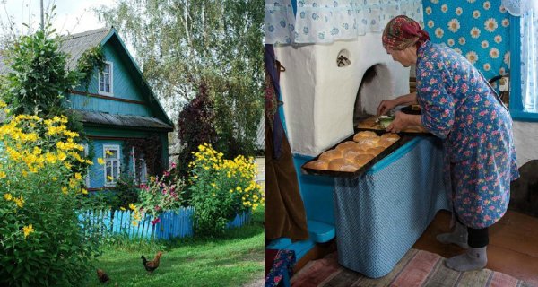 Бабушка в деревне