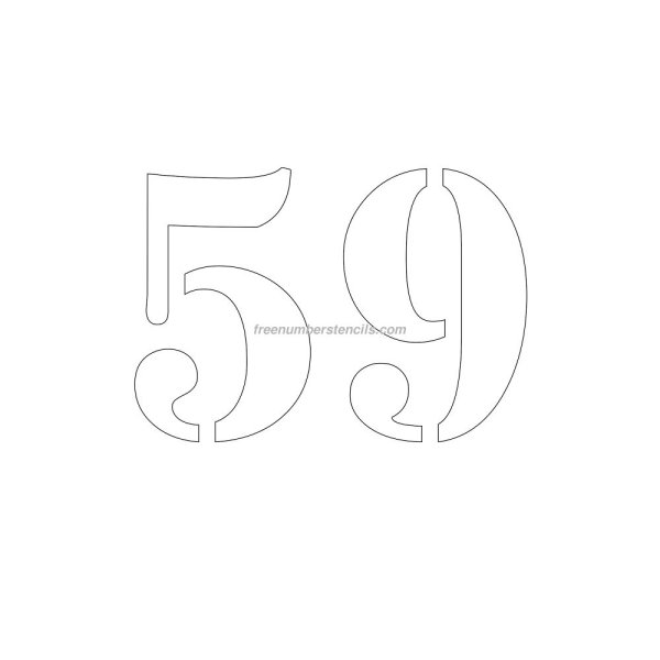 Трафарет числа 65