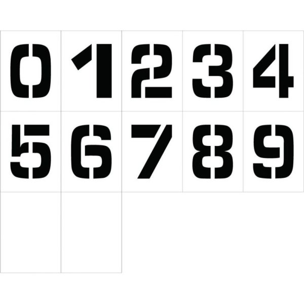 Трафарет цифр пластиковый