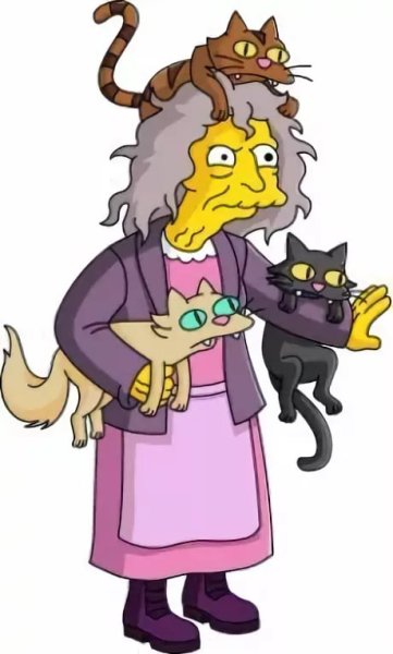 Симпсоны старуха кошатница