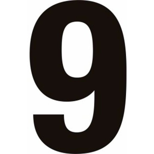 Цифра 9 черная