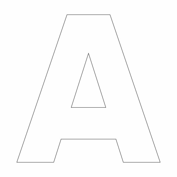 Трафарет буквы а маленькая