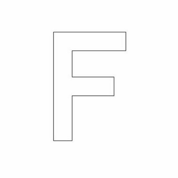 Трафарет буквы f для вырезания