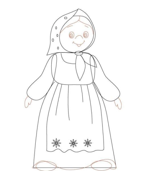 Бабушка рисунок карандашом для детей