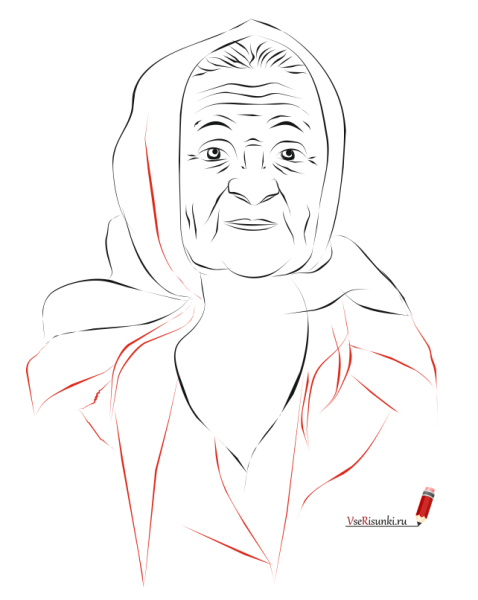 Бабушка рисунок