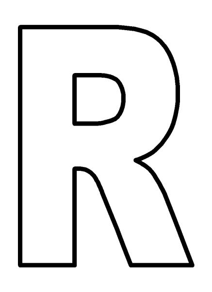 Трафарет буквы r
