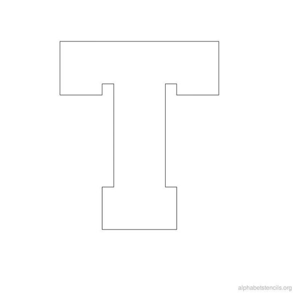 Буква т трафарет