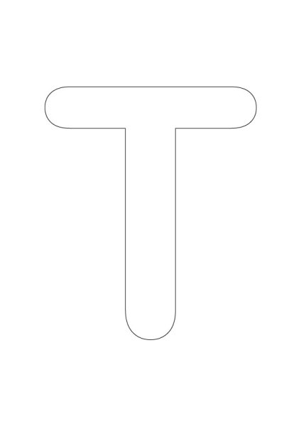 Буква т трафарет для вырезания