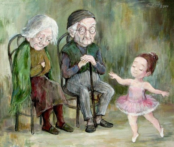 Художник Нино Чакветадзе старик
