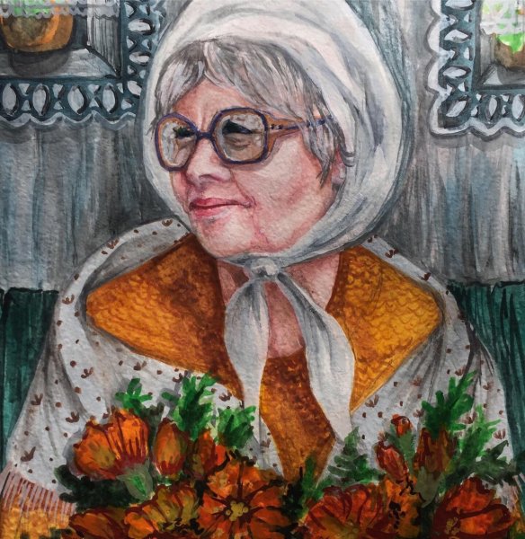 Баба рисунок