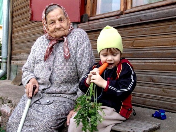 Бабушка и внук