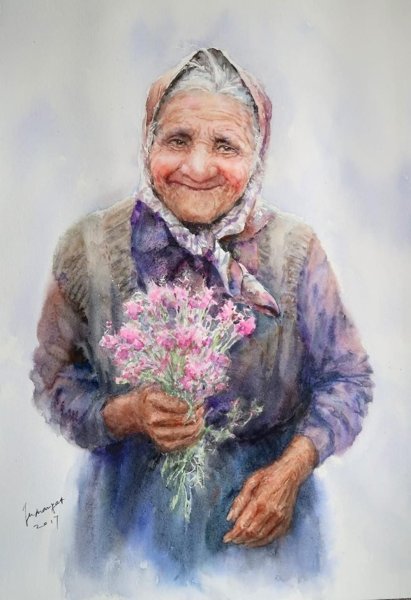 Старушка картина