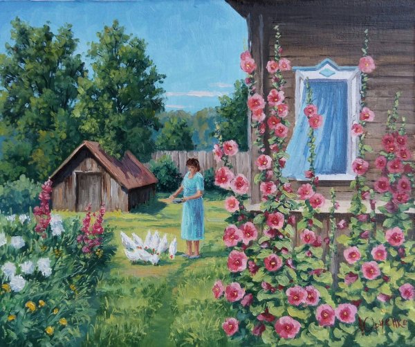 Деревня мальвы Жданов