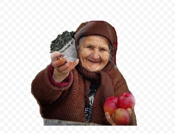 Бабка с семечками
