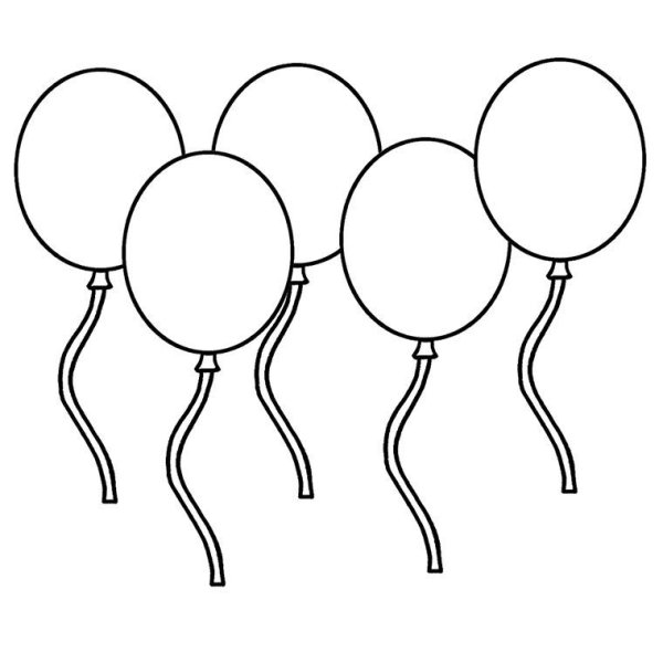 Трафареты шары с днем рождения (46 фото)