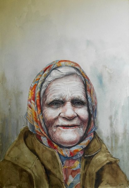 Портрет пожилого человека живопись