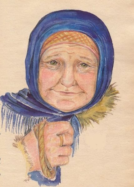 Бабушка рисунок