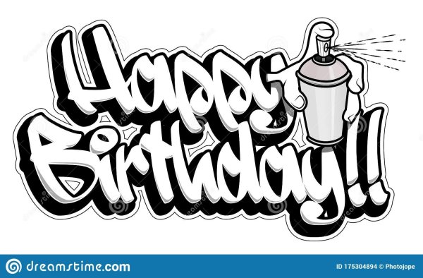Happy Birthday граффити