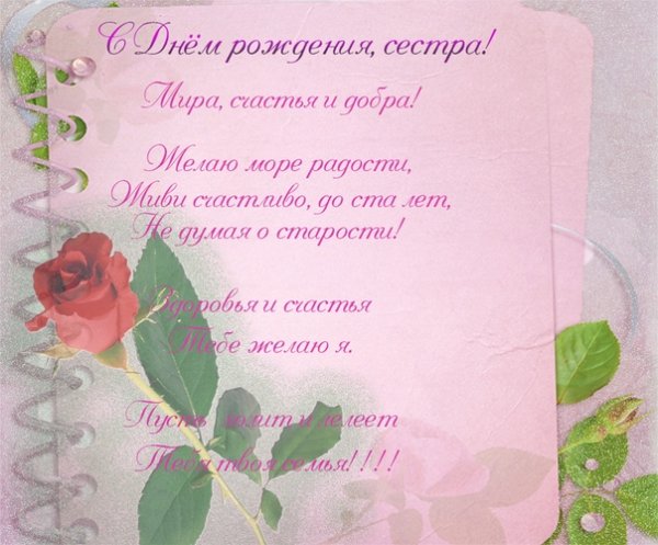 Поздравление с днëм рождения сесты Лене