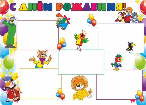 С днем рождения. Плакат