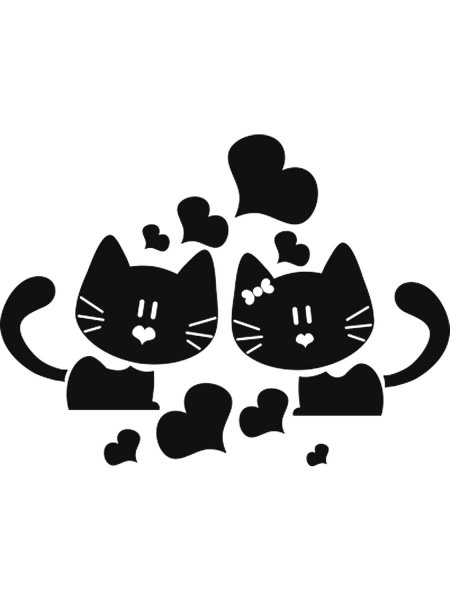 Трафарет котенка для рисования
