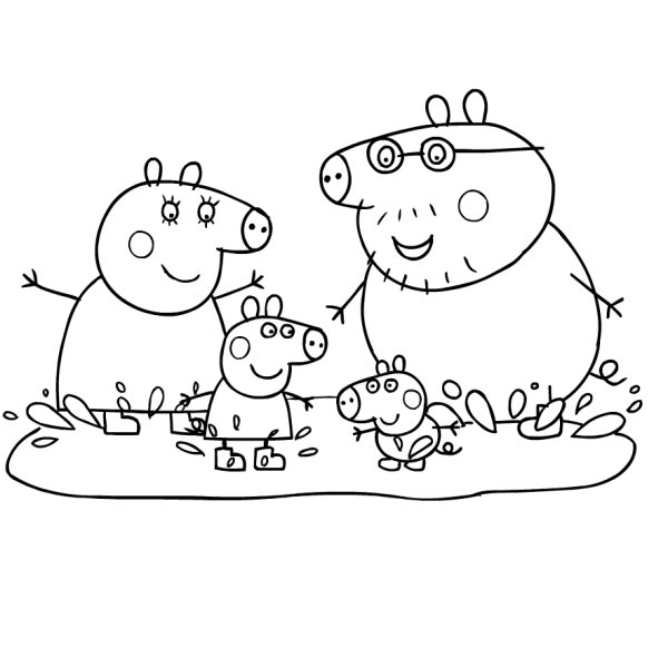Раскраски Свинка Пеппа и её друзья