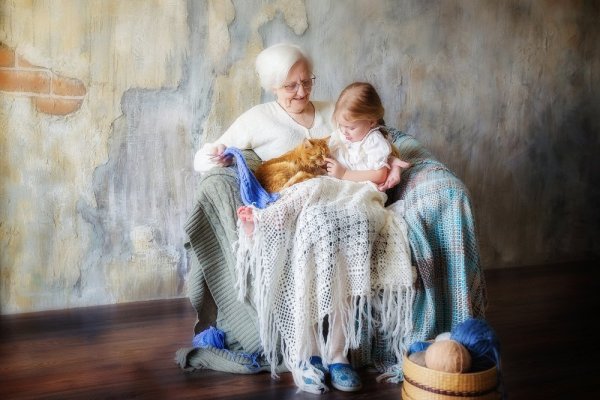 Фотосессия с бабушкой
