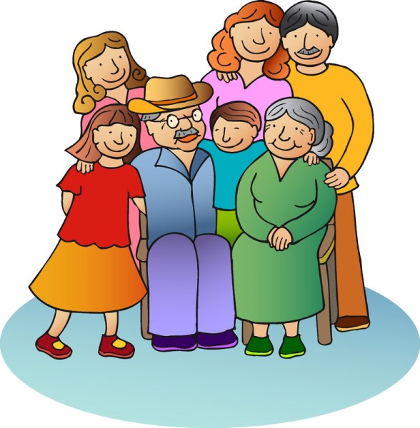 Рисунок семья и пожилые люди