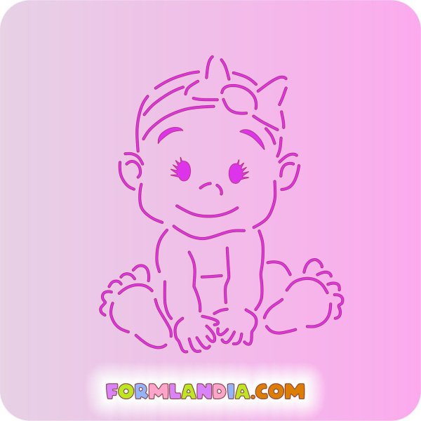 Трафарет для пряника малыш