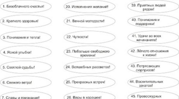 Короткие пожелания
