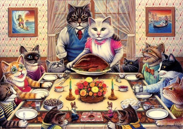 Чаепитие с котами