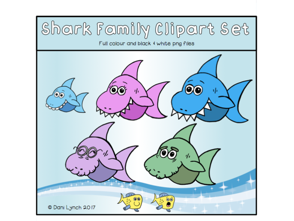 Shark Family Clipart