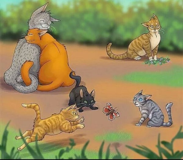 Коты Воители вся семья белки