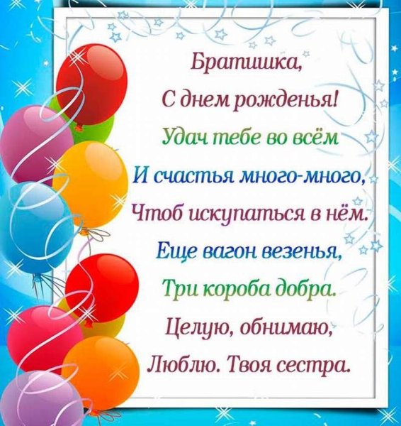 Поздравления с днём рождения брату