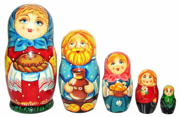 Матрешки с изображением семьи