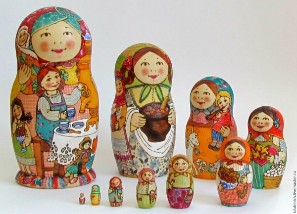 Русская деревянная игрушка Матрешка Сергиев Посад