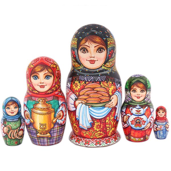 Матрешка "5 м малек поднос"