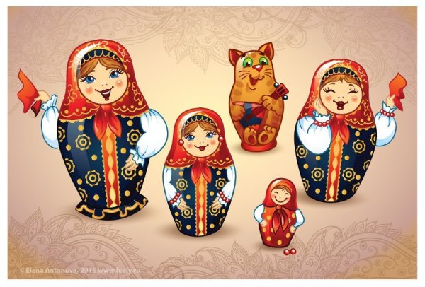 Матрешка пляшет