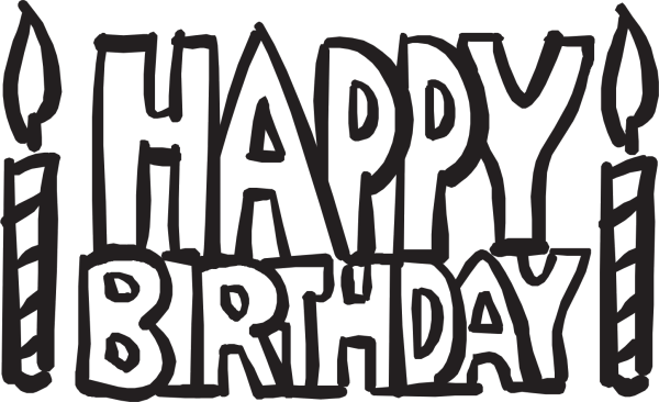 Happy Birthday надпись трафарет