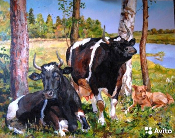 Корова картина
