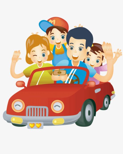 Иллюстрация семейный автомобиль