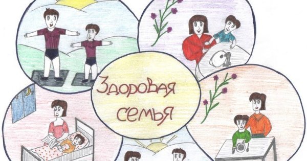Рисунок на тему здоровая семья