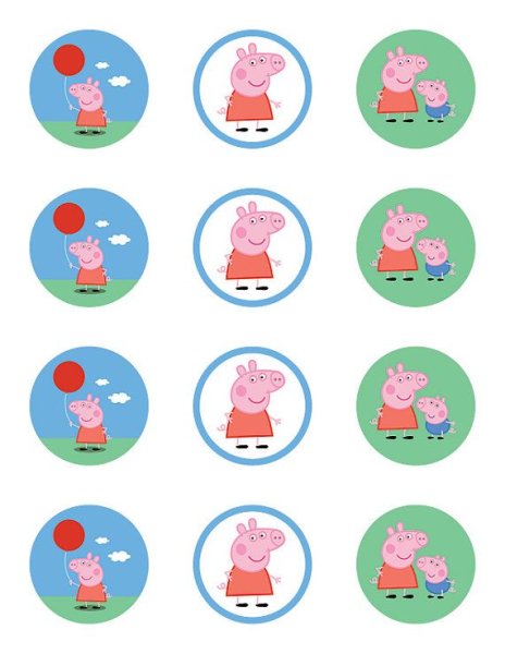 Peppa Pig для капкейков