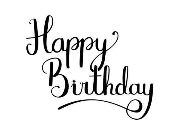Happy Birthday надпись красивая