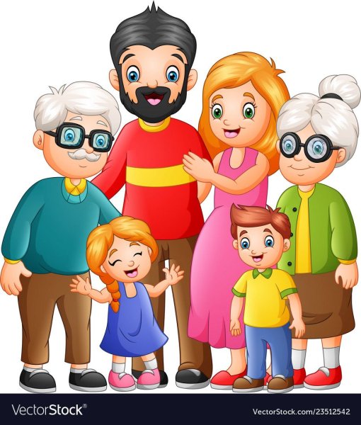 Большая семья мультяшная