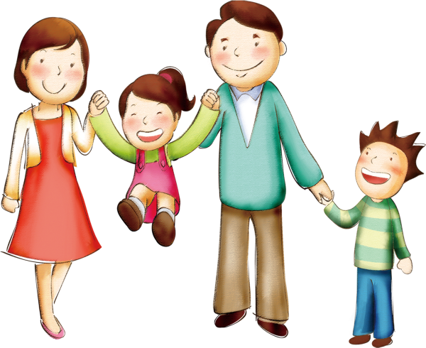 Дети с родителями клипарт