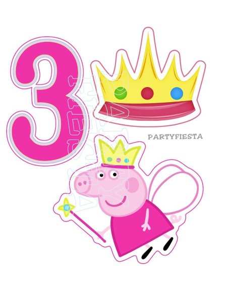 Цифра 3 Свинка Пеппа