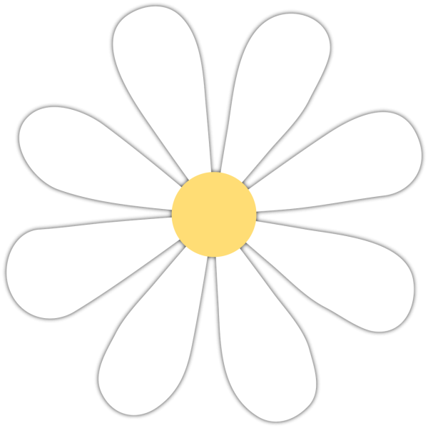 Ромашка трафарет PNG