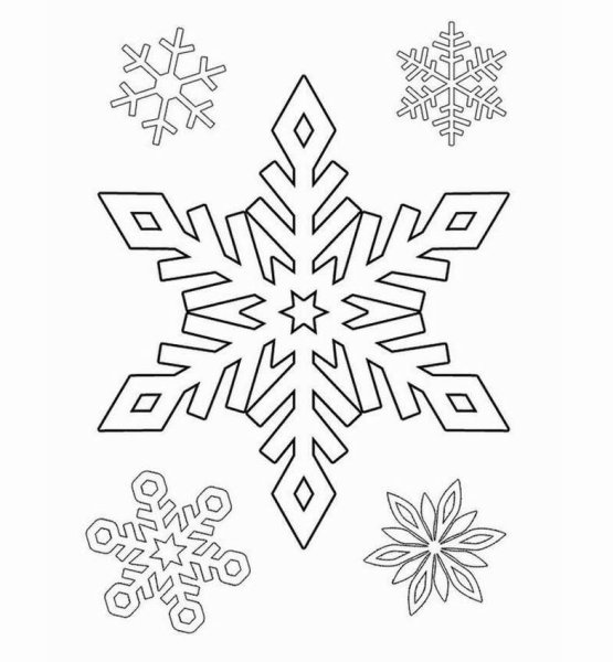 Новогодние снежинки трафареты