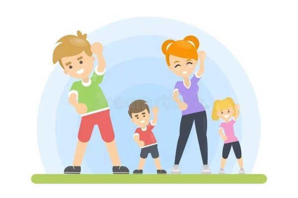 Семья спорт иллюстрация